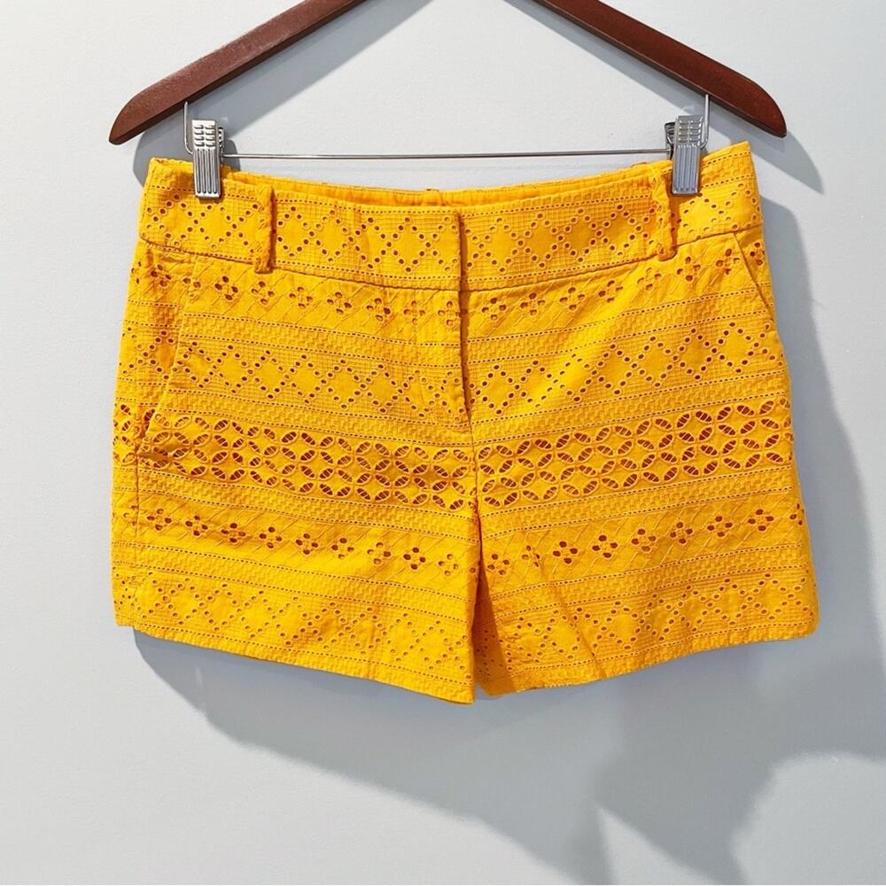 LOFT Yellow Eyelet Women Shorts